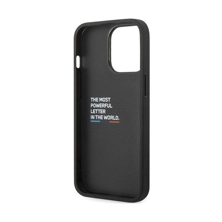 Dėklas odinis juodas iPhone 13 Pro Max BMW