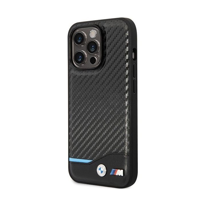 Dėklas odinis juodas iPhone 13 Pro Max BMW