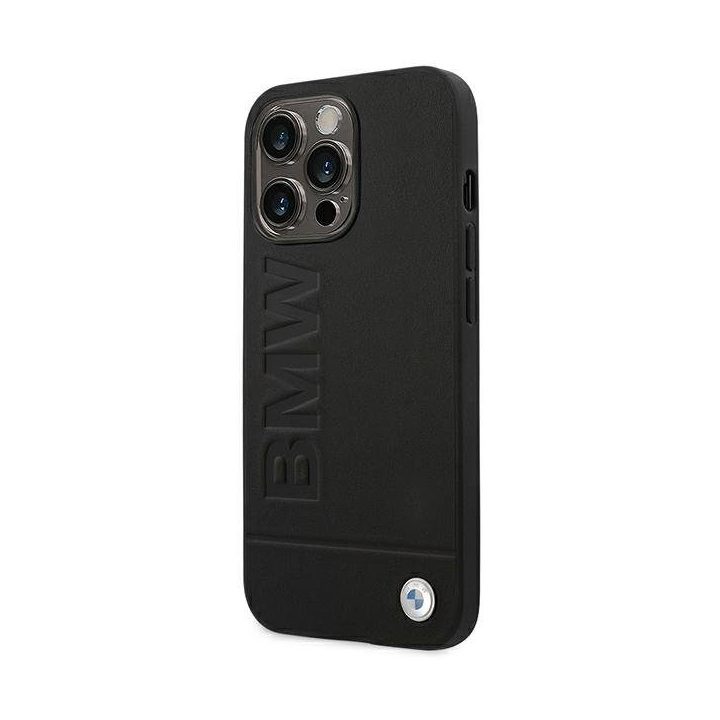 Dėklas odinis juodas iPhone 14 Pro BMW