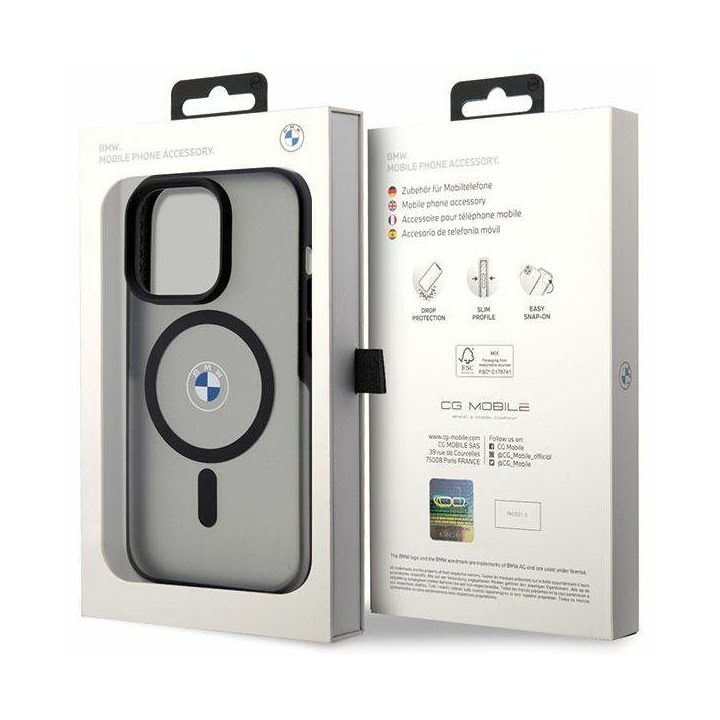 Dėklas iPhone 14 Pro Max magnetinis juodas BMW