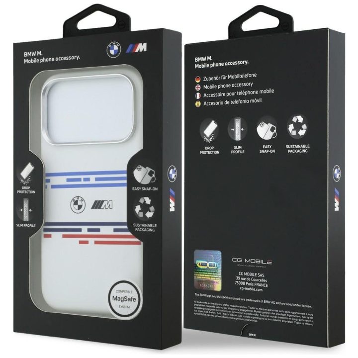 Dėklas silikoninis baltas iPhone 17 Pro BMW