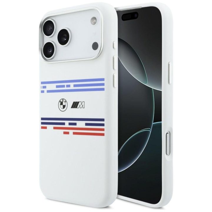 Dėklas silikoninis baltas iPhone 17 Pro Max BMW