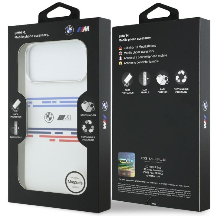 Dėklas silikoninis baltas iPhone 17 Pro Max BMW