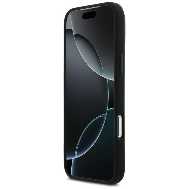 Dėklas iPhone 17 Pro Max silikoninis juodas MagSafe BMW