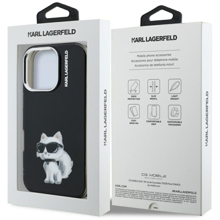 iPhone 16 Pro Max dėklas juodas Karl Lagerfeld