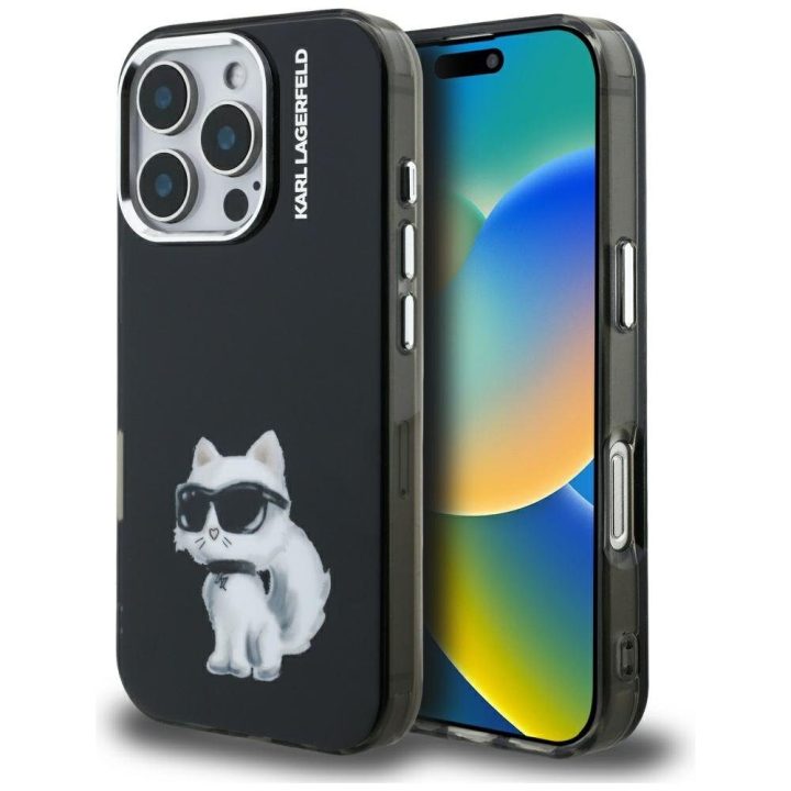 iPhone 16 Pro Max dėklas juodas Karl Lagerfeld
