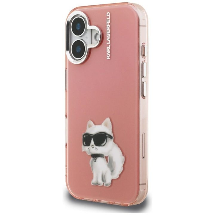 iPhone 16 dėklas rožinis Karl Lagerfeld