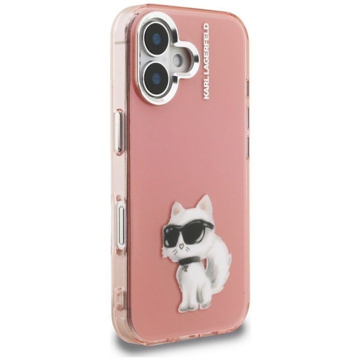 iPhone 16 dėklas rožinis Karl Lagerfeld