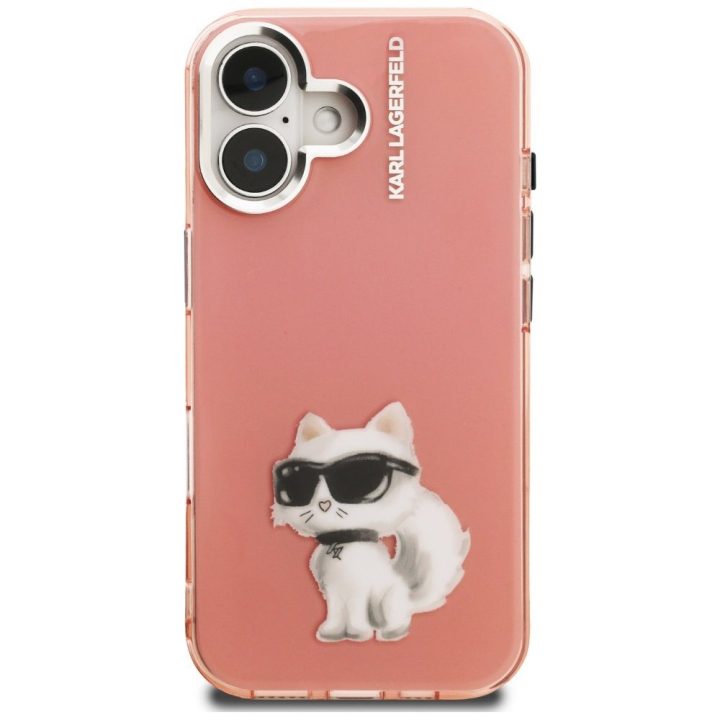 iPhone 16 dėklas rožinis Karl Lagerfeld