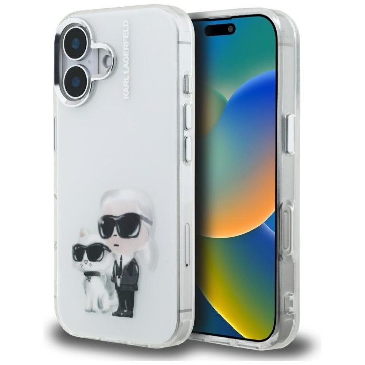 iPhone 16 dėklas baltas Karl Lagerfeld
