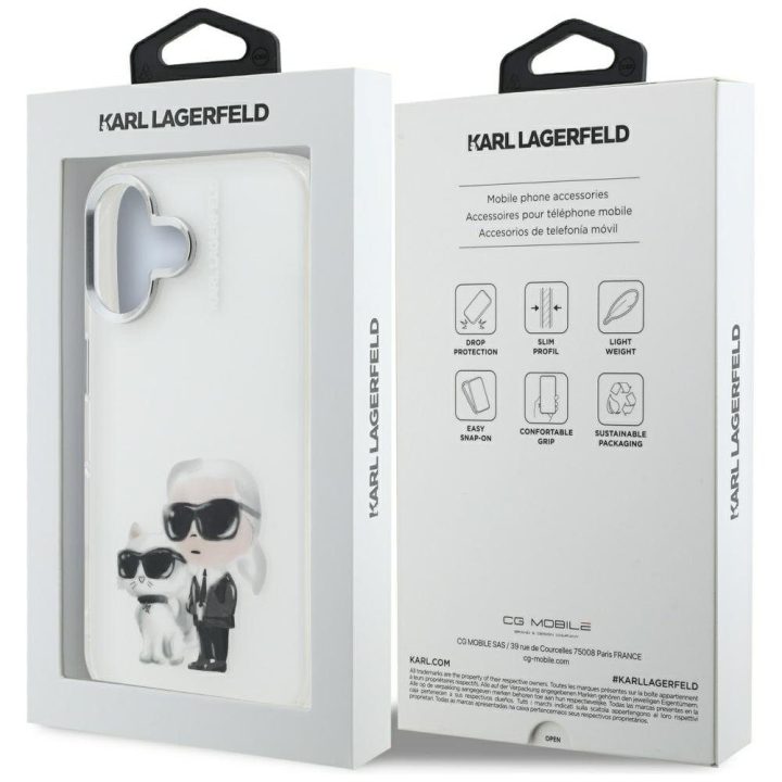 iPhone 16 dėklas baltas Karl Lagerfeld