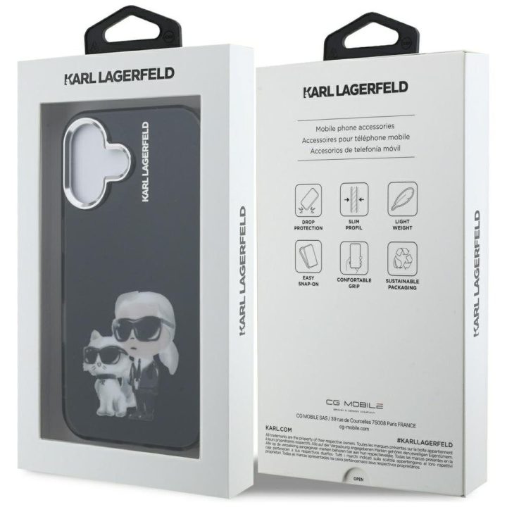iPhone 16 dėklas juodas Karl Lagerfeld
