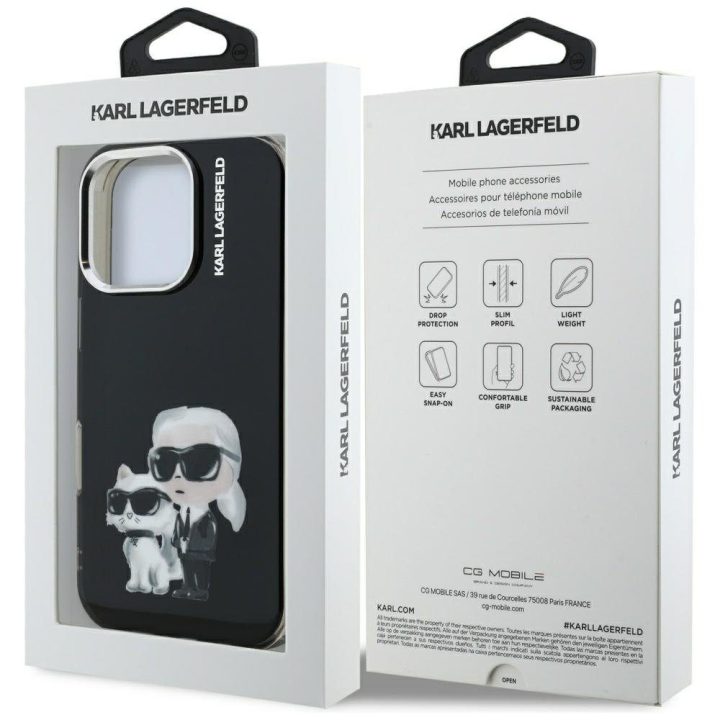 iPhone 16 Pro dėklas juodas Karl Lagerfeld