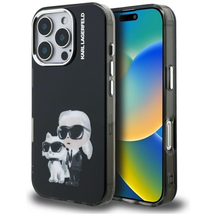 iPhone 16 Pro dėklas juodas Karl Lagerfeld