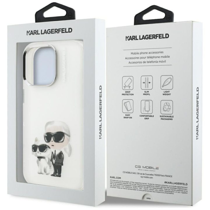 iPhone 16 Pro Max dėklas baltas Karl Lagerfeld