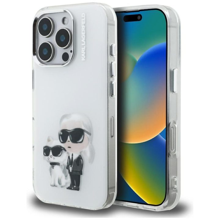 iPhone 16 Pro Max dėklas baltas Karl Lagerfeld