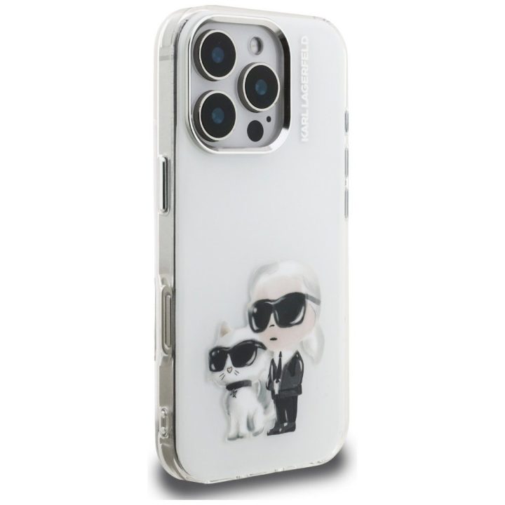 iPhone 16 Pro Max dėklas baltas Karl Lagerfeld