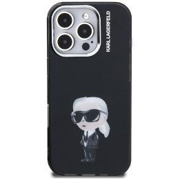 iPhone 16 Pro dėklas juodas MagSafe Karl Lagerfeld