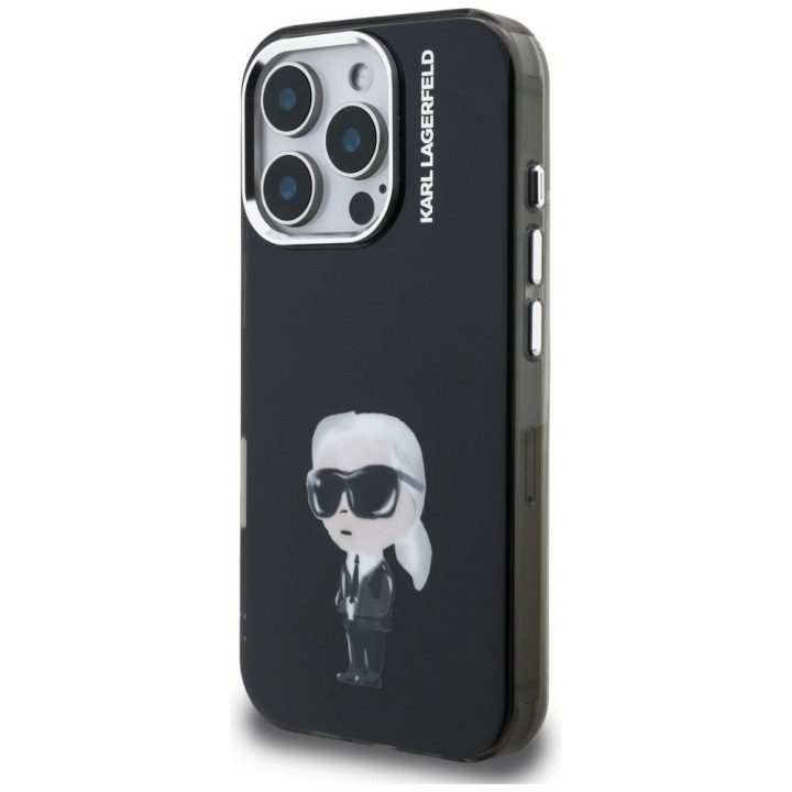 iPhone 16 Pro dėklas juodas MagSafe Karl Lagerfeld