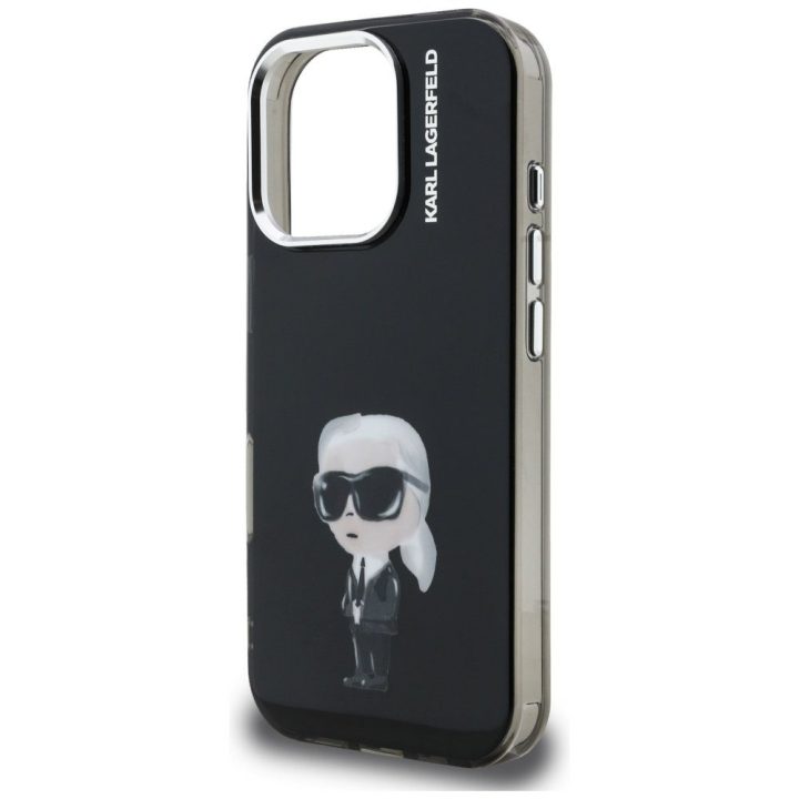iPhone 16 Pro dėklas juodas MagSafe Karl Lagerfeld