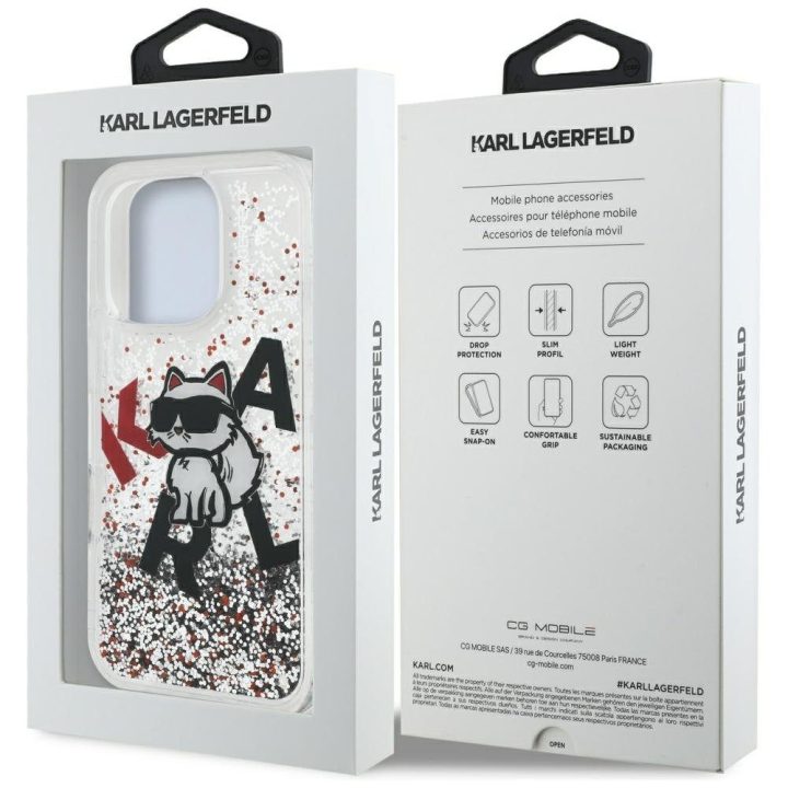iPhone 16 Pro Max dėklas skaidrus Karl Lagerfeld
