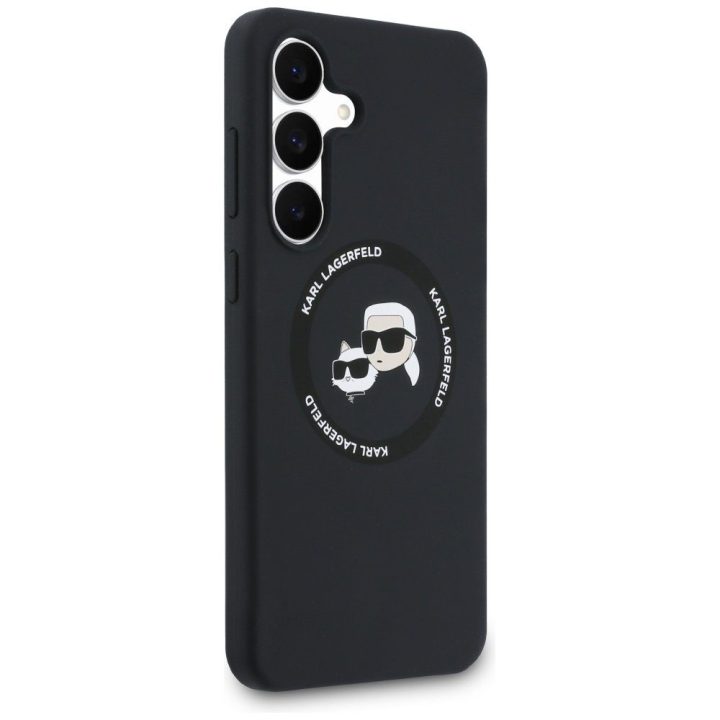 Samsung Galaxy S25 FE dėklas silikoninis juodas Karl Lagerfeld