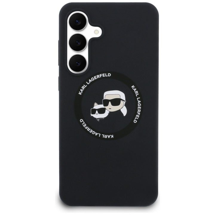 Samsung Galaxy S25 FE dėklas silikoninis juodas Karl Lagerfeld