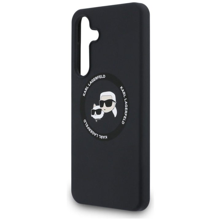 Samsung Galaxy S25 FE dėklas silikoninis juodas Karl Lagerfeld