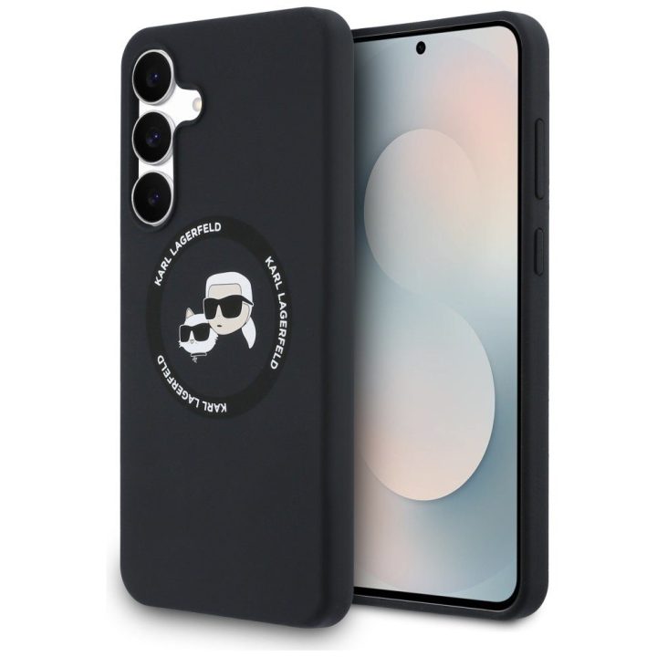 Samsung Galaxy S25 FE dėklas silikoninis juodas Karl Lagerfeld
