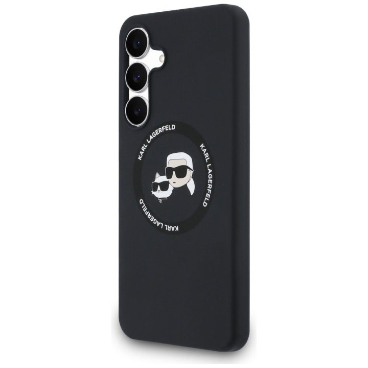 Samsung Galaxy S25 FE dėklas silikoninis juodas Karl Lagerfeld