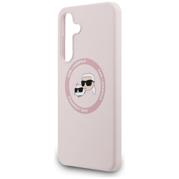 Samsung Galaxy S25 FE dėklas silikoninis rožinis Karl Lagerfeld