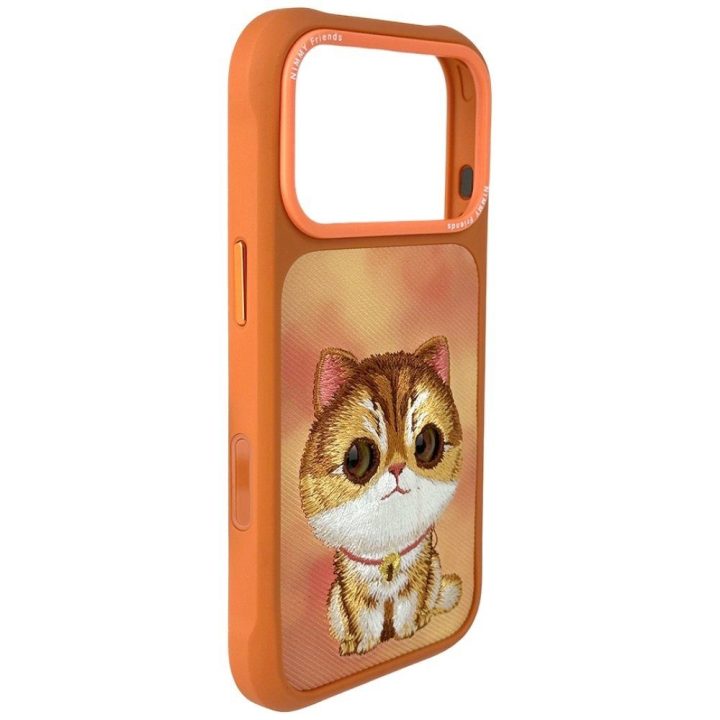 iPhone 17 Pro dėklas katės formos oranžinis Nimmy