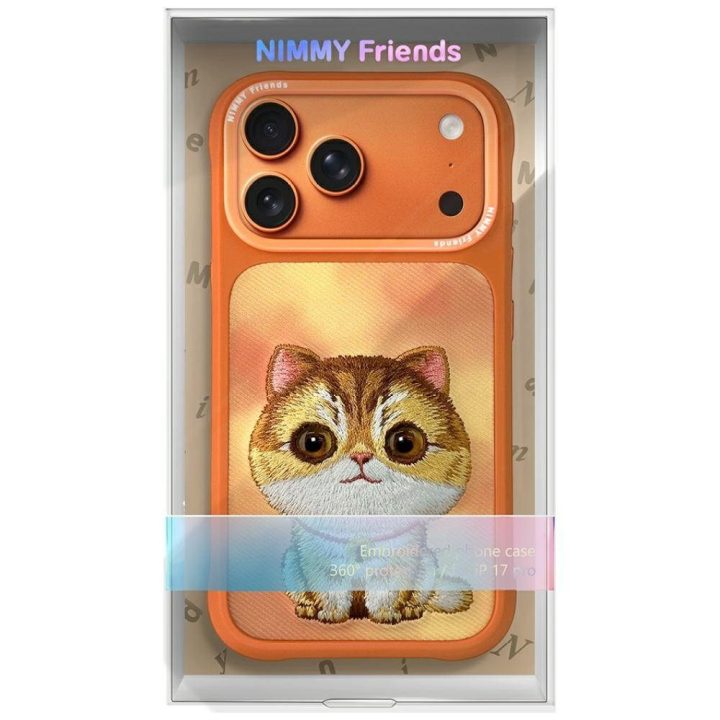 iPhone 17 Pro dėklas katės formos oranžinis Nimmy