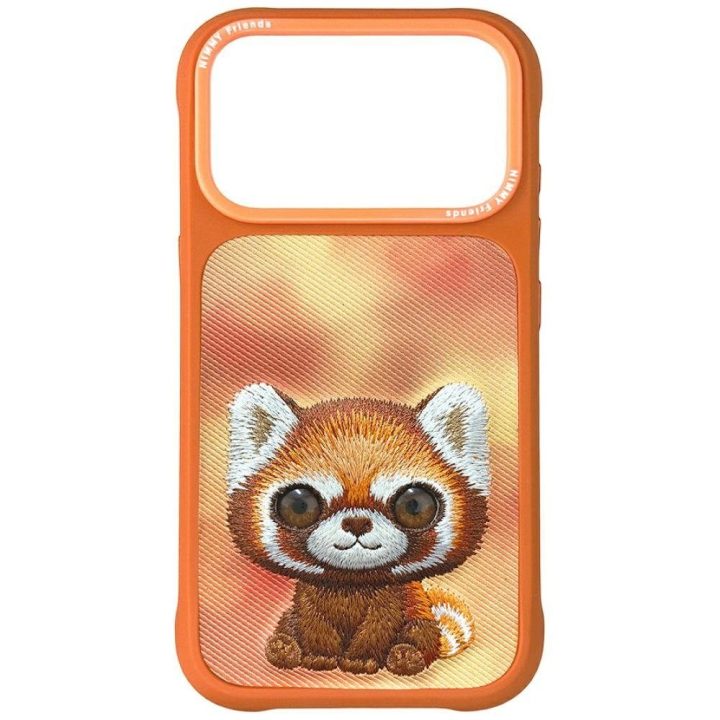 iPhone 17 Pro Max dėklas oranžinis Raccoon Nimmy