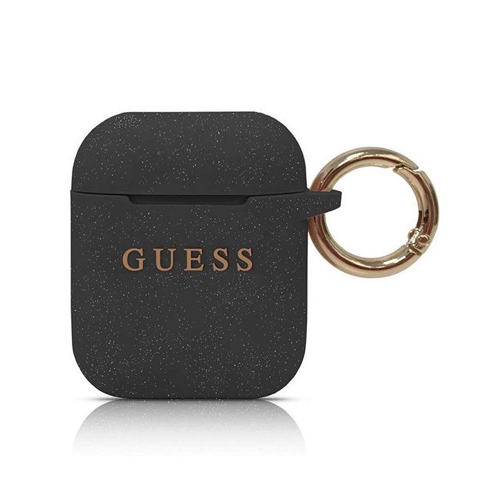 Dėklas silikoninis juodas AirPods 1/2 Guess