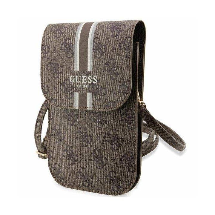 Rankinė moteriška ruda 4G Stripe Guess