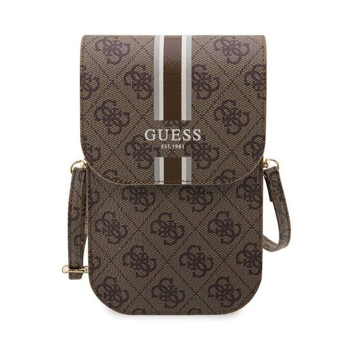 Rankinė moteriška ruda 4G Stripe Guess
