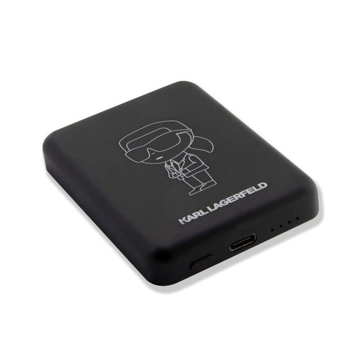 Išorinė baterija belaidė MagSafe juoda 3000mAh Karl Lagerfeld