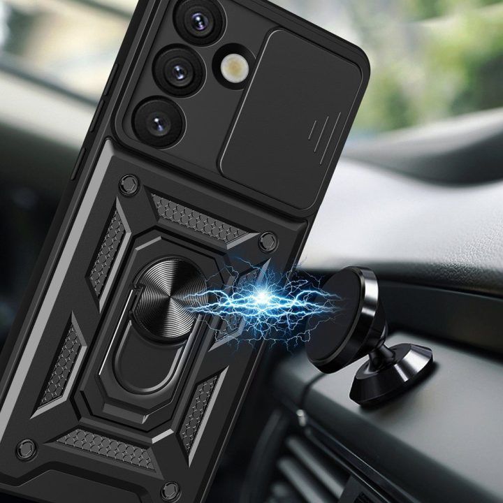Dėklas Samsung Galaxy S26 juodas Hybrid Armor Camshield