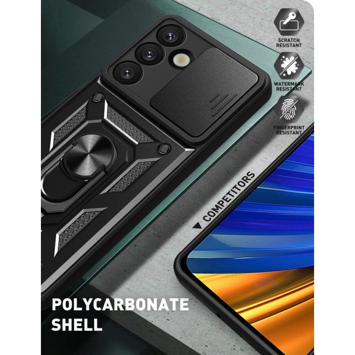 Dėklas Samsung Galaxy S26 Plus juodas Hybrid Armor Camshield