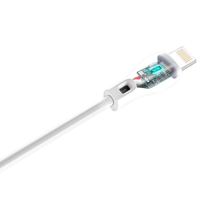 Įkrovimo laidas Lightning 2.4A 1m baltas