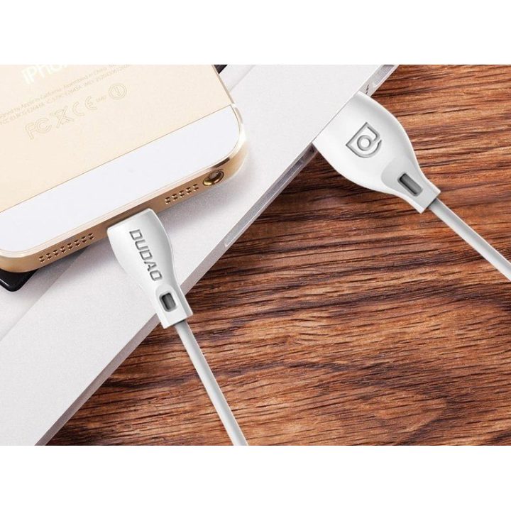 Įkrovimo laidas Lightning 2.4A 1m baltas