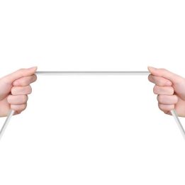 Įkrovimo laidas USB-C 2.1A 1m baltas