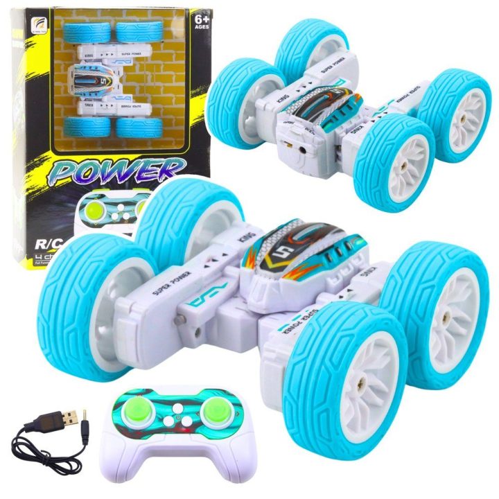 RC akrobatinis visureigis automobilis 360° mėlynas 1:32