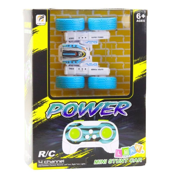 RC akrobatinis visureigis automobilis 360° mėlynas 1:32