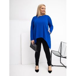 Tunika moterims plus size kobalto spalvos