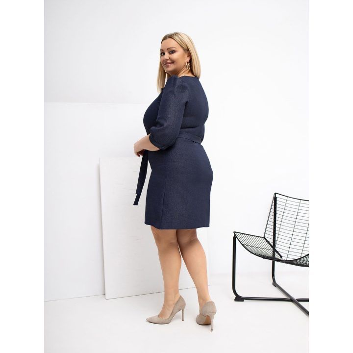 Suknelė moterims plus size tamsiai mėlyna