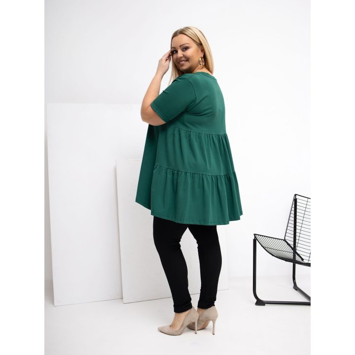 Palaidinė moterims plus size tamsiai žalia