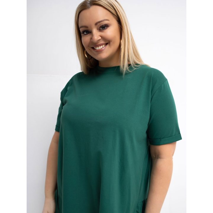 Palaidinė moterims plus size tamsiai žalia