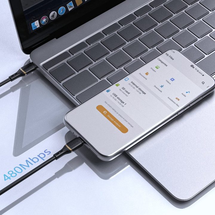 Įkrovimo laidas USB-C – Lightning 1m 30W juodas